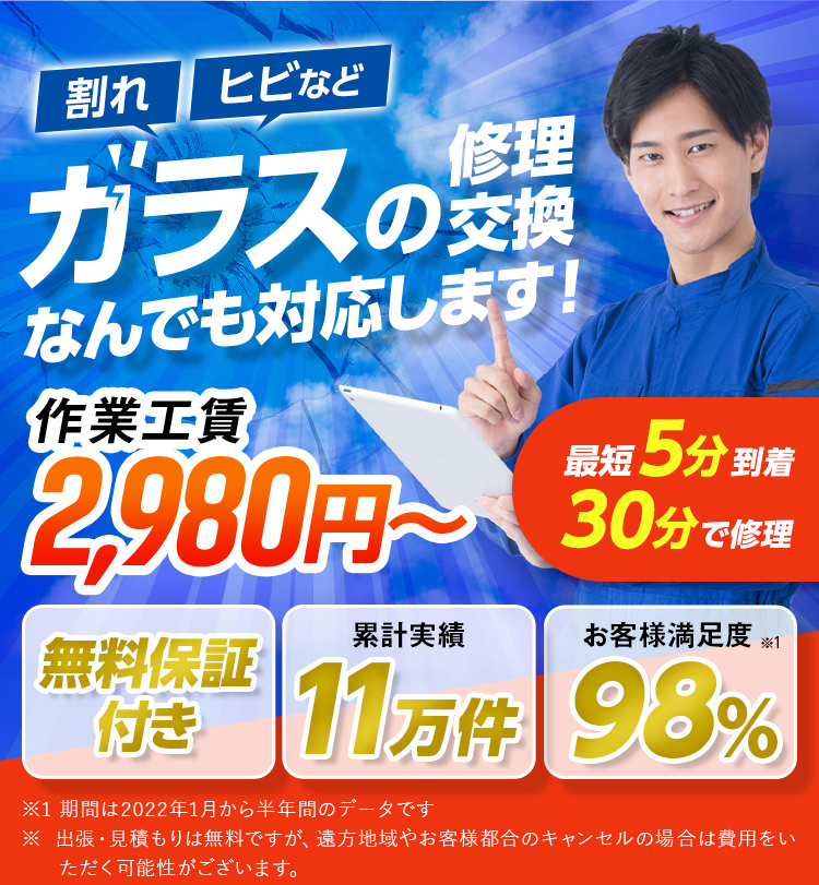 ガラスの修理・交換なんでも対応します!